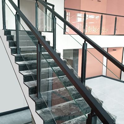 홈 알루미늄 계단 핸들레일 강철 방지 알루미늄 계단 레일링